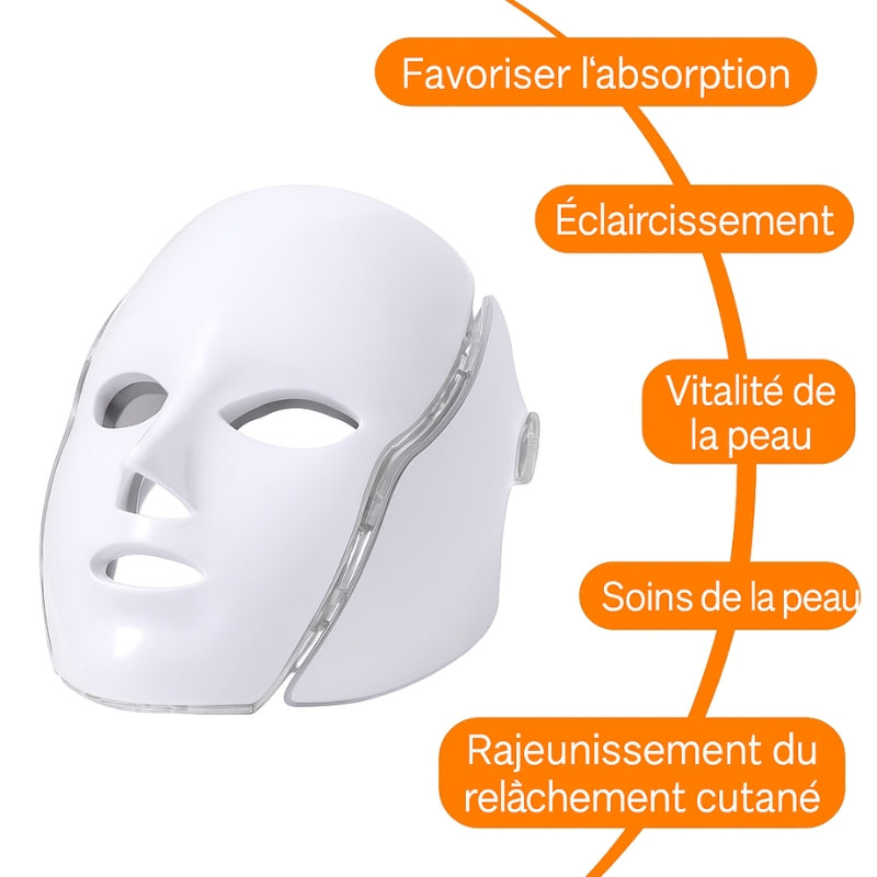 Masque Visage & Cou en Silicone : Rajeunissez votre peau à lumière