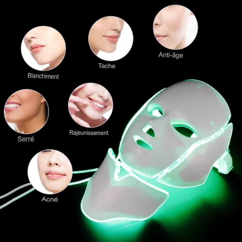 Masque Visage & Cou en Silicone : Rajeunissez votre peau à lumière