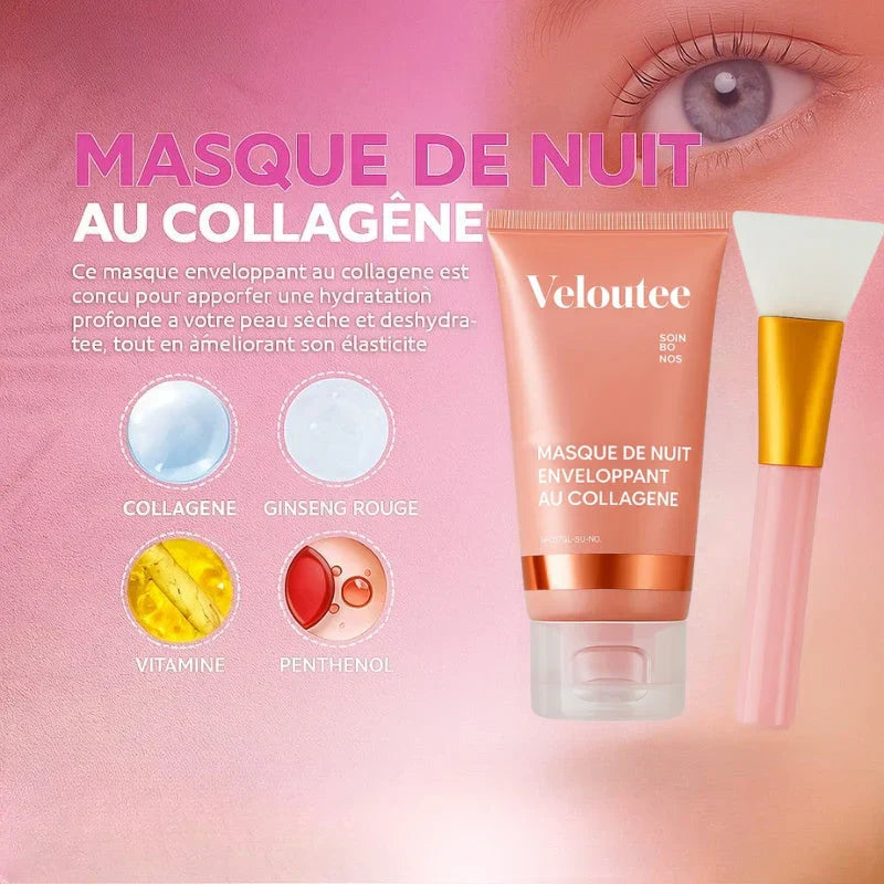 Masque de Nuit au Collagène : Hydratation & Effet Repulpant Naturel